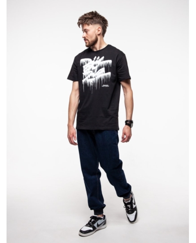 T-SHIRT PAINT SPLASH CZARNY DTS1315