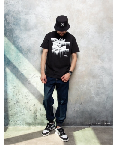 T-SHIRT PAINT SPLASH CZARNY DTS1315