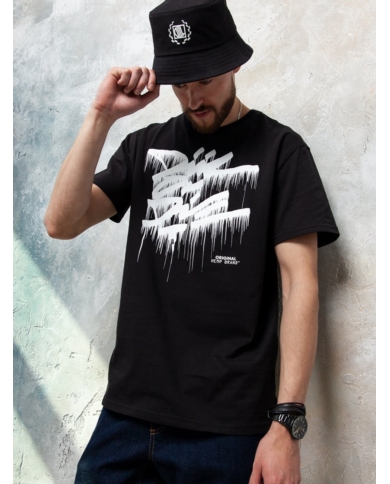 T-SHIRT PAINT SPLASH CZARNY DTS1315