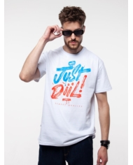 T-SHIRT JUST DIIL BIAŁY DTS1322