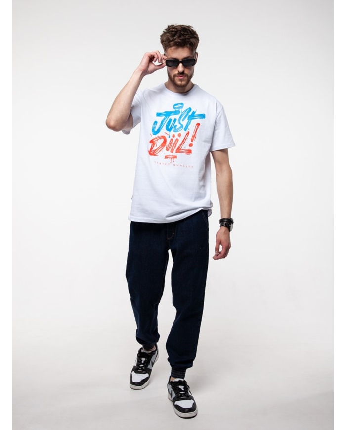 T-SHIRT JUST DIIL BIAŁY DTS1322