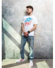 T-SHIRT JUST DIIL BIAŁY DTS1322