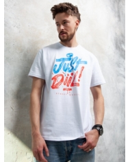 T-SHIRT JUST DIIL BIAŁY DTS1322