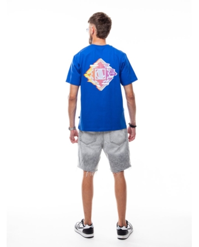 T-SHIRT ABSTRACT CIEMNY NIEBIESKI DTS1333