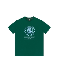 T-SHIRT LAUR KLASYK ZIELONY/BŁĘKITNY DTS1401