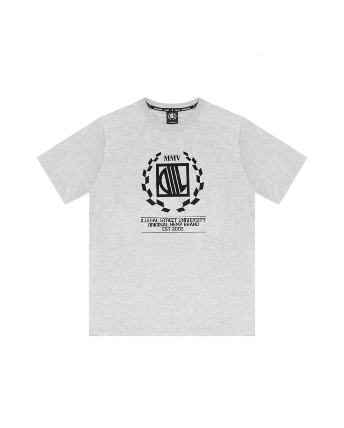 T-SHIRT LAUR KLASYK MELANŻ/CZARNY DTS1405