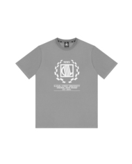 T-SHIRT LAUR KLASYK MELANŻ/BIAŁY DTS1406