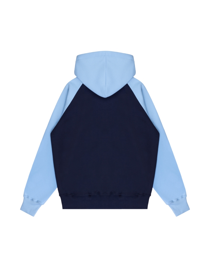 BLUZA KANGURKA REGLAN GRANAT/BŁĘKITNY DBL1382