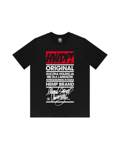 T-SHIRT HWDP NEWSPAPER CZARNY DTS1427