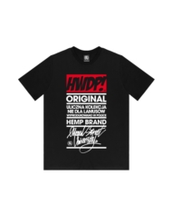 T-SHIRT HWDP NEWSPAPER CZARNY DTS1427