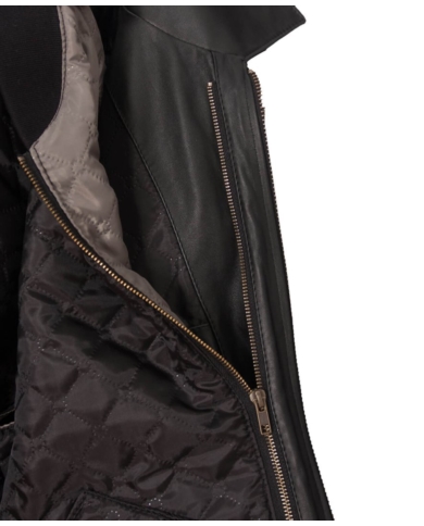 Kurtka skórzana DIIL czarna DKU96