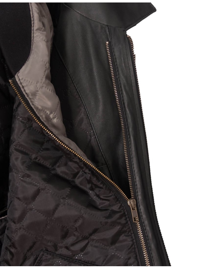 Kurtka skórzana DIIL czarna DKU96