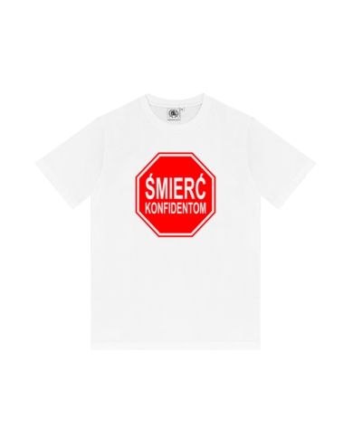 T-SHIRT ŚMIERĆ KONFIDENTOM BIAŁY DTS1448