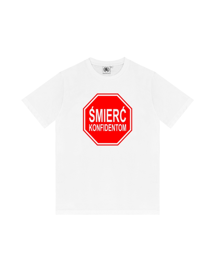 T-SHIRT ŚMIERĆ KONFIDENTOM BIAŁY DTS1448