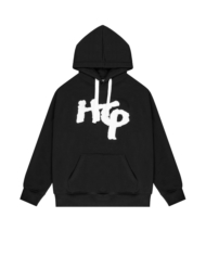BLUZA KANGURKA HG CHENILLE BLACK DBL1395
